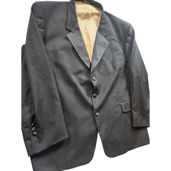 Chaps Ralph Lauren Mens 56R Tuxedo Blazer Jacket 3 Button Formal Dinner USA Made - Picture 5 of 16